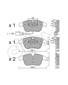 CIFAM 8226751 - Kit pastiglie freno, Freno a disco