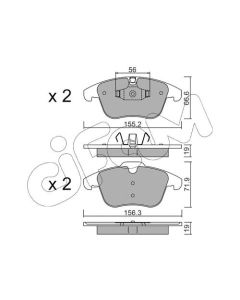 CIFAM 8226754 - Kit pastiglie freno, Freno a disco