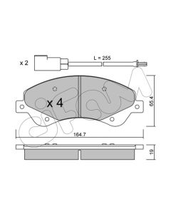 CIFAM 8226790 - Kit pastiglie freno, Freno a disco