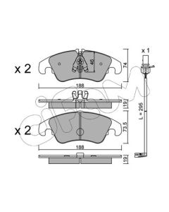 CIFAM 8227754K - Kit pastiglie freno, Freno a disco