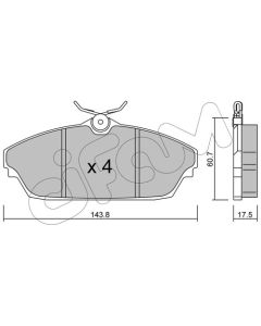 CIFAM 8227820 - Kit pastiglie freno, Freno a disco