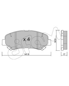 CIFAM 8227920 - Kit pastiglie freno, Freno a disco