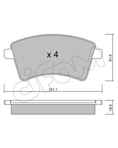 CIFAM 8228120 - Kit pastiglie freno, Freno a disco