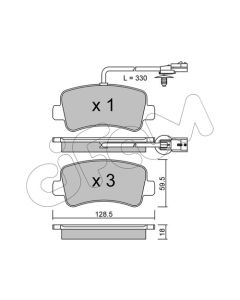 CIFAM 8228990 - Kit pastiglie freno, Freno a disco