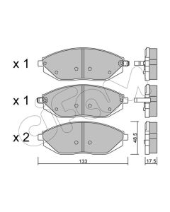 CIFAM 8229080 - Kit pastiglie freno, Freno a disco