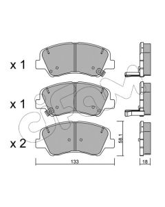 CIFAM 8229430 - Kit pastiglie freno, Freno a disco
