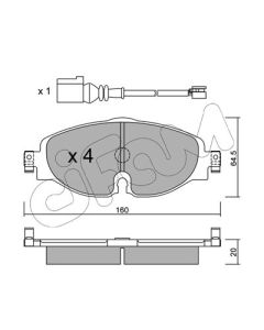 CIFAM 8229500K - Kit pastiglie freno, Freno a disco