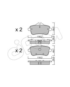 CIFAM 8229680 - Kit pastiglie freno, Freno a disco