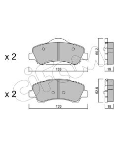 CIFAM 8229820 - Kit pastiglie freno, Freno a disco