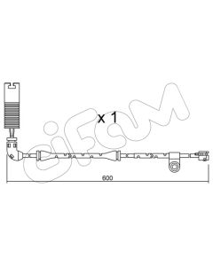 CIFAM SU112 - Contatto segnalazione, Usura past. freno/mat. d'attrito