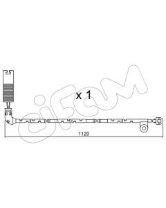 CIFAM SU156 - Contatto segnalazione, Usura past. freno/mat. d'attrito