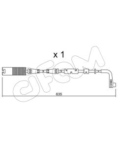 CIFAM SU205 - Contatto segnalazione, Usura past. freno/mat. d'attrito