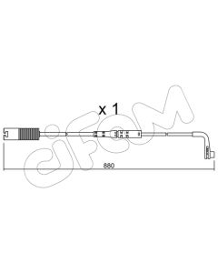 CIFAM SU207 - Contatto segnalazione, Usura past. freno/mat. d'attrito