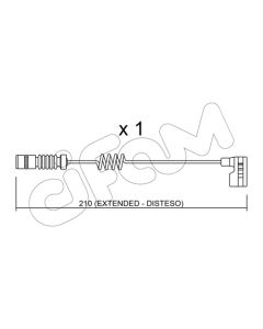 CIFAM SU209 - Contatto segnalazione, Usura past. freno/mat. d'attrito
