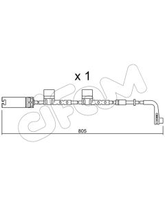 CIFAM SU222 - Contatto segnalazione, Usura past. freno/mat. d'attrito