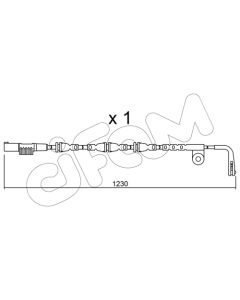 CIFAM SU257 - Contatto segnalazione, Usura past. freno/mat. d'attrito