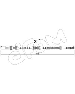 CIFAM SU287 - Contatto segnalazione, Usura past. freno/mat. d'attrito