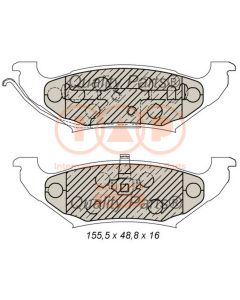 IAP QUALITY PARTS 70402013 - Kit pastiglie freno, Freno a disco