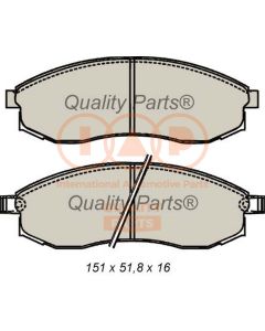 IAP QUALITY PARTS 70412032 - Kit pastiglie freno, Freno a disco