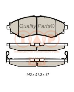 IAP QUALITY PARTS 70420070 - Kit pastiglie freno, Freno a disco