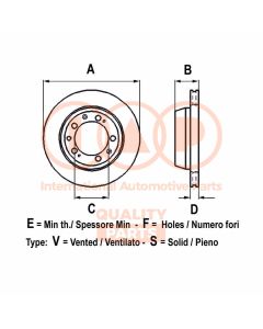 IAP QUALITY PARTS 70913090 - Discofreno