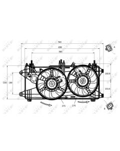 NRF 47231 - Ventola, Raffreddamento motore
