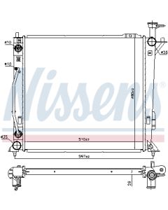 NISSENS 606482 - Radiatore, Raffreddamento motore