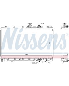 NISSENS 606650 - Radiatore, Raffreddamento motore