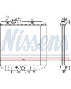 NISSENS 61749 - Radiatore, Raffreddamento motore