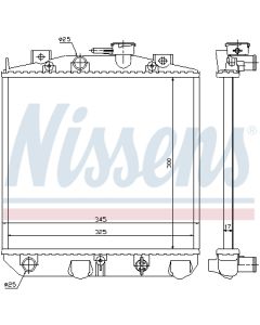 NISSENS 61757 - Radiatore, Raffreddamento motore