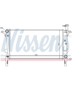 NISSENS 67554 - Radiatore, Raffreddamento motore