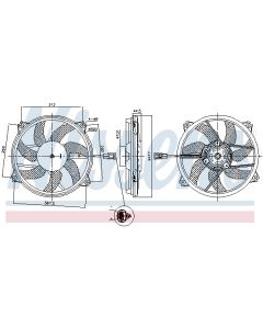 NISSENS 850035 - Ventola, Raffreddamento motore