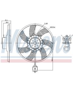NISSENS 850061 - Ventola, Raffreddamento motore