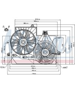 NISSENS 85200 - Ventola, Raffreddamento motore