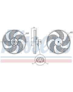NISSENS 85672 - Ventola, Raffreddamento motore