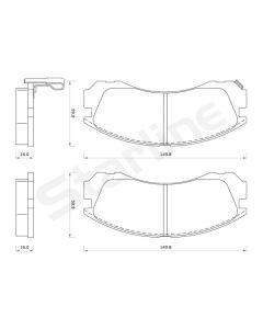 STARLINE BDS348 - Kit pastiglie freno, Freno a disco