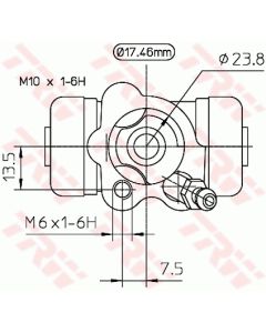 TRW BWA154 - Cilindretto freno