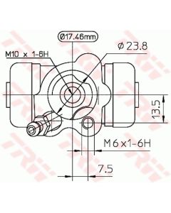 TRW BWA155 - Cilindretto freno