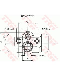 TRW BWB174 - Cilindretto freno