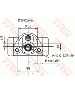 TRW BWD103 - Cilindretto freno