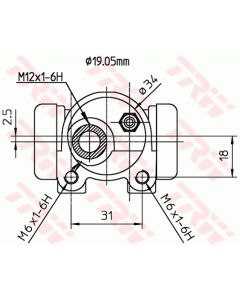 TRW BWD134 - Cilindretto freno