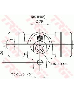 TRW BWD138 - Cilindretto freno