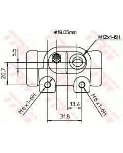 TRW BWD181 - Cilindretto freno