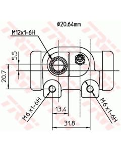 TRW BWF125 - Cilindretto freno