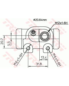 TRW BWF130 - Cilindretto freno