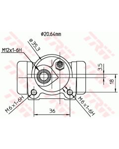 TRW BWF152 - Cilindretto freno