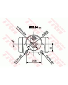 TRW BWF252 - Cilindretto freno