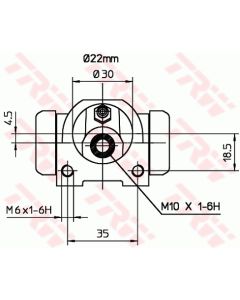 TRW BWF253 - Cilindretto freno