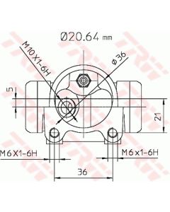 TRW BWF282 - Cilindretto freno