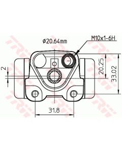 TRW BWF292 - Cilindretto freno